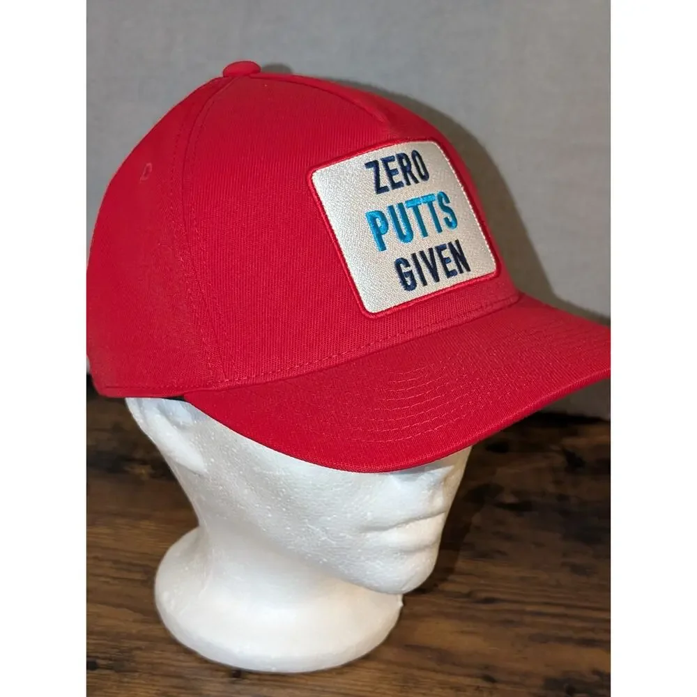 G/Fore Zero Putts Given Stretch Twill Snapback Hat - G4AF22H42 - Cherry